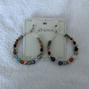 Brighton Colorful Beaded Hoop Earrings